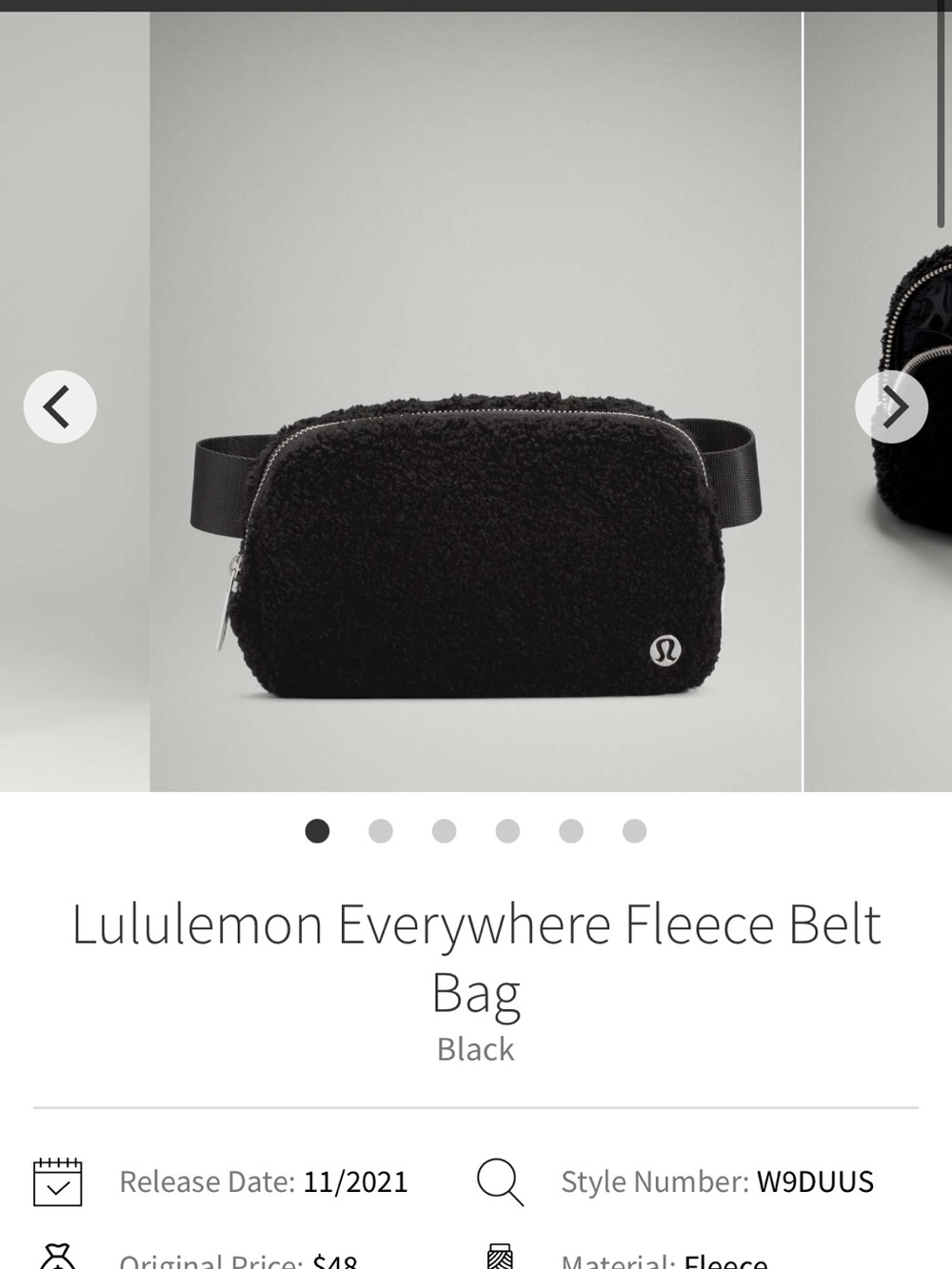 Lululemon fleece belt bag